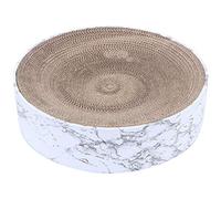 YolieraArt Corrugated Paper Cat Scratcher Bed, Round Pet Nest with Marble Pattern, Large Scratch resistive Bowl for Cats, Impermeable Surface Sleeping and Playing Mat