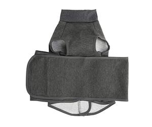 YolieraArt Dog Anxiety Vest, Calming Jacket with Hook and Loop, Reflective Reversible Fur for Large and Large Dogs, Grey L (SG)