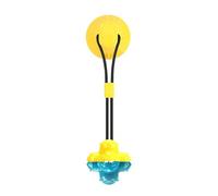 YolieraArt Dog Chew Food Dispenser Toy, Suction Cup Tug Rope for Outdoor Interactive Training, Scratch resistive Material Pet Toy, Secure Suction Base for Floors Walls (Yellow)