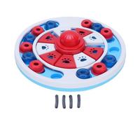 YolieraArt Dog Puzzle Toy Slow Feeder, Interactive Treat Training Game Stimulate Pet Intelligence for Cats and Dogs, Made of Sturdy PP and ABS Plastic, with Built in Rattle Design (Red)