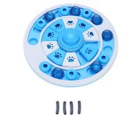YolieraArt Dog Puzzle Toy Slow Feeder, Interactive Treat Training Game Stimulate Pet Intelligence for Cats and Dogs, Made of Sturdy PP and ABS Plastic, with Built in Rattle Design (Blue)