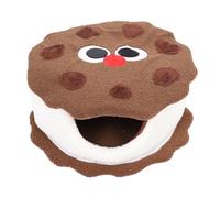 YolieraArt Enclosed Cat Bed, Biscuit Shaped with Memory Sponge, 19.7x19.7x7.9in, Removable Inner Pad, Warm Cozy Cat House for Indoor Cats Kittens