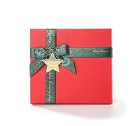 YolieraArt European Style Gift Box, Square Paper Present Container for Jewelry Candles Perfume, Elegant Storage Box for Christmas Birthday Wedding Occasions (Red [Single Gift Box], M (7.87 x 7.09 x