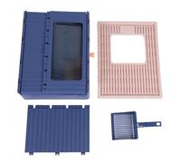 YolieraArt Folding Cat Box, Top Entry Opening, Semi Closed Plastic Kitten Toilet, Reduce Odor Leakage, Portable for Travel, Pet Toilet,