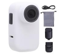 YolieraArt go3 Touch Screen Thumb Sports Camera, Pet Body Worn Camera, Water resistive Portable HD Resolution, Wearable Body Cam Action Camera for Outdoor Cats Dogs (White)