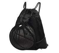 YolieraArt H y g g e L i n e Drawstring Backpack, Foldable Sports Sack with Detachable Mesh Ball Bag, 20-35L Lightweight Gym Bag for Basketball Soccer Travel