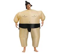 YolieraArt Inflatable Sumo Costume for Adults, Funny Sumo Wrestler Suit with Built in Fan, Halloween Party Costume for Stage Performances and Theme Parties