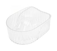 YolieraArt Japanese Style Hand Soaking Bowl, Transparent Acrylic Manicure Soaker Tray for Nail Salon, Ergonomic Shell Design Cuticle Softening Bath (Transparent)