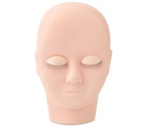 YolieraArt Lash Mannequin Head, Reusable Soft Touch Rubber Eyelash Practice Head with Replaceable Eyelids, for Beginner Lash Extension Training and Display (Pink)