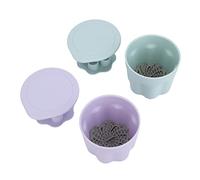 YolieraArt Makeup Brush Cleaner, 2 Pack Portable Washer Set with TPR Scrubber Plate and Drying Stand, Purple Green Cosmetic Cleaning Tool Kit