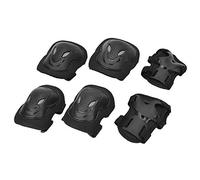 YolieraArt P r o G u a r d 6 Piece Skate Protective Gear Set, Thickened Adult Knee Pads Elbow Pads and Wrist Guards for Roller Skating Skateboarding, Multi Color L Size (Black)