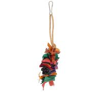 YolieraArt Parrot Chewing Toy, Colorful Corn Leaf Bird Toy, Twine, Hanging Design, Shredding Grinding Toy, Reduces Boredom, Indoor Outdoor Use