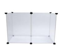 YolieraArt Pet Fence 6 Pieces, Translucent Plastic Enclosure for Small Medium Dogs Cats Adjustable Space Size Height, Easy Assembly No Tools Needed, Lightweight Movable for Indoor (6 Pieces S 23