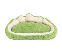 YolieraArt Plush Pet Bed for Dogs and Cats, Thick Warm Sofa Bed for Winter, Multifunctional Spacious Lounger, Sturdy with Plush Materials, Comfortable Resting Spot (Green)