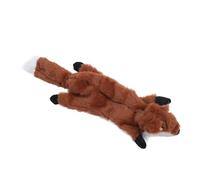 YolieraArt Plush Squeaky Dog Toy, Flat Unstuffed Pet Chewing Toy Polyester Plush Soft Comfortable with Strong Stitching, Animal Shape Vibrant Colors, Interactive Squeakers in Head (Dark Brown)