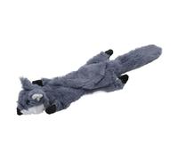 YolieraArt Plush Squeaky Dog Toy, Flat Unstuffed Pet Chewing Toy Polyester Plush Soft Comfortable with Strong Stitching, Animal Shape Vibrant Colors, Interactive Squeakers in Head (Grey)