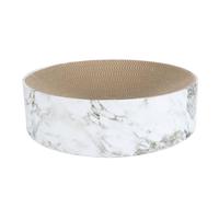 YolieraArt Round Cat Scratcher Bed, Corrugated Paper Feline Scratching Board, Multifunctional for Medium Large Cats, Furniture Protecting Pad, Comfortable Resting Spot (Large Size)