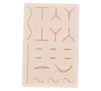 YolieraArt Suture Practice Pad, Reusable Silicone Skin Model with 19 Pre Cut Wounds for Medical Suture Training, Student Nurse Doctor Aid