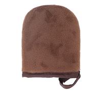 YolieraArt Tanning Mitt Self Tanner Applicator, Small Flocking Lotion Mitt for Sunless Tanning Mousse, Reusable Microfiber Glove (Brown)