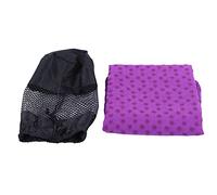 YolieraArt Y o g a F i t Pro Mat Towel, 185 x 63cm Microfiber Yoga Cover with Non Slip Grip, Super Absorbent Exercise Towel for Hot Yoga and Gym, Green with Carry Bag (P[Urple)