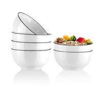 YOLIFE 26 Ounce Soup Bowls, Porcelain Cereal Salad Bowls - Set of 6…