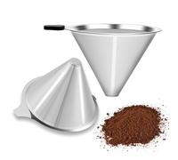 YOLIFE Pour Over Coffee Filter 2 PCS, Stainless Steel Paperless Reusable Cone Coffee Dripper for Chemex