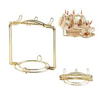YOLIFE Tea Cup and Saucer Display Stand, Disassemble Golden Holder for Coffee Mug Cups, Iron Rack Support 200ML Cup