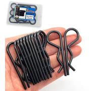 Yoliko 12 Pcs Heavy Duty Hitch Pins Clip R Clips Spring Retaining Wire Hair Pins Cotter Pin Strong Spring Tension Large Carter Pin R clip large for trailer Tractor Mower Carts Truck Black zinc M3x60mm