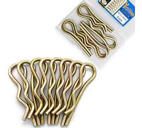 Yoliko 8Pcs Heavy Duty Hitch Pins Clip R Clips Spring Retaining Wire Hair Pins Cotter Pin Strong Spring Tension Large Carter Pin R Clip Large for Trailer Tractors Mower Carts Truck Color zinc M3.5x70
