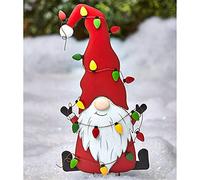 Yolimok Christmas Yard Signs Metal Gonks Gnomes Garden Decor Large Christmas Decorations Sale Funny Gnomes Ornaments with Metal Stakes Outdoor Winter Lawn Decoration
