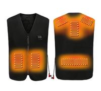 Yolimok Electric Heated Vest, Unisex Washable USB Rechargeable Heated Gilet with 6 Heating Zone Winter Body Warmer Jacket Winter Self Warm Waistcoat for Outdoor Skiing Hunting Fishing Golf