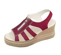 Yolimok Gladiator Sandals for Women 2026 Orthopedic Arch Support Wedge Sandals Leather Wide Fit Cutout Summer Orthopedic Slippers Beach Comfy Lightweight Holiday Essentials Travel Orthopaedic Shoes