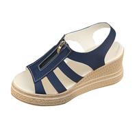 Yolimok Gladiator Sandals for Women 2026 Orthopedic Arch Support Wedge Sandals Leather Wide Fit Cutout Summer Orthopedic Slippers Beach Comfy Lightweight Holiday Essentials Travel Orthopaedic Shoes