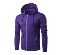 Yolimok Hoodies for Men UK Full Zip Solid Colour Hoodies Drawstring Hooded Cardigan Long Sleeves Loose Casual Sports Sweatshrits Full Zip Loose Jacket Slant Pockets Coats Windproof Warm Tops Outdoor