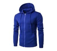 Yolimok Hoodies for Men UK Full Zip Solid Colour Hoodies Drawstring Hooded Cardigan Long Sleeves Loose Casual Sports Sweatshrits Full Zip Loose Jacket Slant Pockets Coats Windproof Warm Tops Outdoor