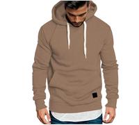 Yolimok Hoodies for Men UK Sale Clearance,Essentials Hoodie Winter Warm Work Sport And Outdoor Mens Clothes Pullover Sweatshirts Long Sleeve Fleece Hoodies With Pocket Khaki