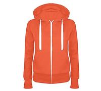 Yolimok Hoodies for Men UK Zip Up Clearance Plain Essentials Hoodie Summer Men's Jacket Comfortable Adult Unisex Sweatshirt with Pocket Casual Hoody Hooded Pullover Top Boys' Hoodies Plus Size Orange