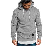 Yolimok Men's Essentials Hoodie, Fleece Jacket, Sport & Outdoor Tops, Long Sleeve Shirts, Work Hoodie, Gray