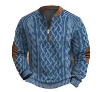 Yolimok Mens Jumpers Sale Clearance UK Quarter Zip Pullover Casual Long Sleeve Sweater Slim Fit Sweater Mock Neck Polo Sweater Cowboy Western Hoodie Vintage Whitecloths Life Clothing