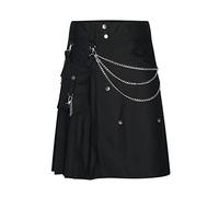 Yolimok Men's Scottish Skirt Medieval Vintage Pleated Skirt Punk Gothic Traditional Highland Combat Kilt Scottish Dress Tartan Skirt Plus Size Men Women Pleated Skirt Ladies Y2k Skirt