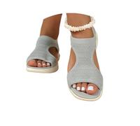 Yolimok Sandals for Women UK Sale Orthopedic Shoes With Arch Support Low Wedge Slip On Hypersoft Memory Foam Lightweight Walking Summer Beach Washable Slingback Sandals