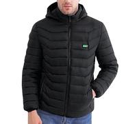 Yolimok Winter Heated Jackets for Men UK Waterproof Outdoor Sport Warm Quilted Puffer Jacket Mens Hiking Jacket Mens Electric 21 Heating Down Heated Body Warmer Lumberjack Jacket Plus Size Black