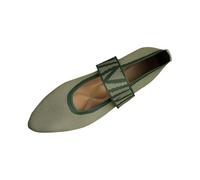 Yolimok Women's Ballet Flats & Pumps, Summer Mesh Slip-On Flat Slippers Platform Wide Fit with Soft Comfy Stretchy Elastic Ankle Straps Casual Wear Every-Day Closed Toe Ballerina Pumps Dolly Shoes