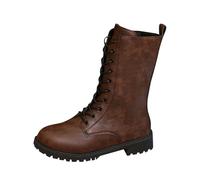 Yolimok Womens Boots Lace Up Side Zip Combat Booties Chunky Platform Casual Daily Wear Boots Comfortable Cushioned Sole Booties Outdoor Waterproof Non - Slip Mid Calf Trekking Footwear Size 3.5-7.5