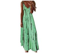 Yolimok Womens Summer Maxi Boho Beach Dresses Floral Print Dress V Neck Sleeveless Spaghetti Strappy High Waist Flowy Long Midi Dresses A-Line Sundresses Holiday Essentials Loungewear Clothes