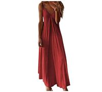 Yolimok Womens Summer Maxi Boho Beach Dresses Floral Print Dress V Neck Sleeveless Spaghetti Strappy High Waist Flowy Long Midi Dresses A-Line Sundresses Holiday Essentials Loungewear Clothes