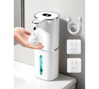 YOLIN 6-Level Adjustable Automatic Foam Soap Dispenser Touchless, with Digital Display, with Sensor USB Rechargeable Hand Soap Dispenser Wall Mounted, 380ml, IPX5, Suitable for Kitchen and Bathroom