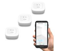 YoLink 3 Pack Smart Water Leak Sensor, 1/4 Mile Range, Alexa & IFTTT Compatible, App Notifications - Hub Required (YS7903-UCx3)