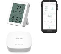 YoLink Indoor Thermometer Hygrometer YS8023 with LCD Comfort Display, Magnetic Mount for Kitchen Use, Max/Min Tracking, LoRa, 5-Year Battery, Alexa/IFTTT, Hub Included
