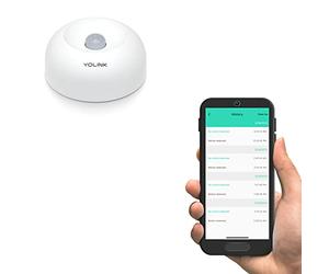 YoLink Motion Sensor, 1/4 Mile World's Longest Range Smart Home Indoor Wireless Motion Detector Sensor Compatible with Alexa IFTTT, Movement Detector App Alerts Remote Monitor - YoLink Hub Required